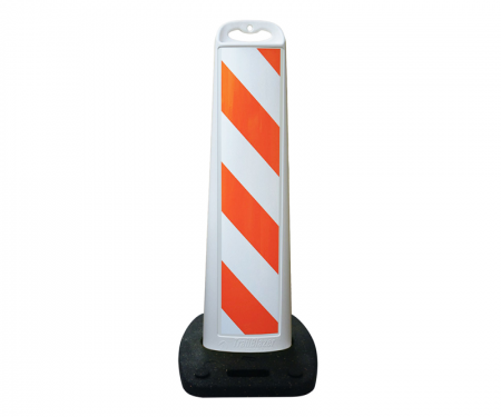 Trailblazer vertical traffic panel sign,Orange/white stripes,40