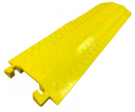 40' long Yellow poylurethane drop over cable protector with 4