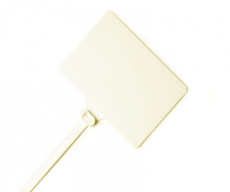 2 inch by 3 inch flag top zip tie in ivory 2 inch by 3 inch flag top zip tie in ivory