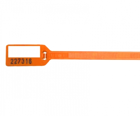6 inch long orange write on serialized flag cable ties 6 inch long orange write on serialized flag cable ties