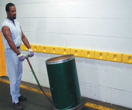 eagle impact wall protectors in use protecting warehouse wall