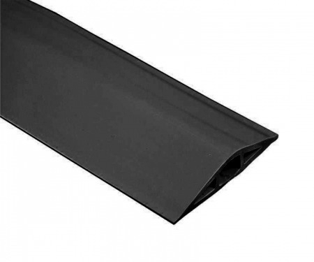 Single channel black flexiduct unsplit cord cover