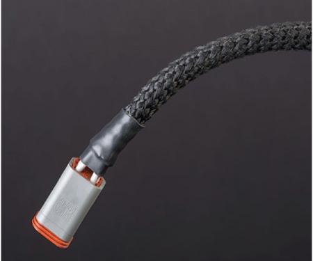 Flexo Noise braided sleeving protecting wires