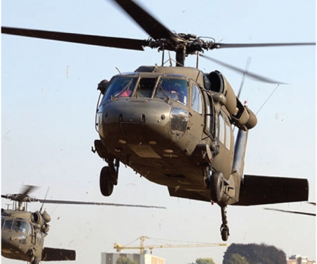 military helicopter using nomex braided sleeving 