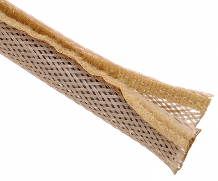 Flex wrap expandable braided sleeving, beige
