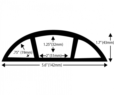 Diagram of MegaDuct cable and hose protector Diagram of MegaDuct cable and hose protector