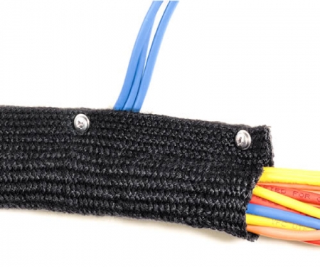 Slit grip wrap braided sleeving with hook and loop application 1