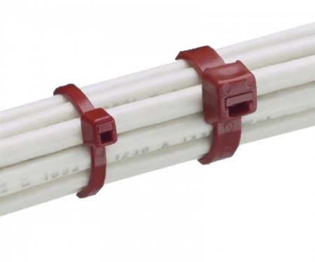 Panduit halar cable ties used for bundling cables.