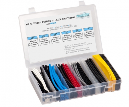 3:1 Heat shrink kit, multi colors, multi sizes