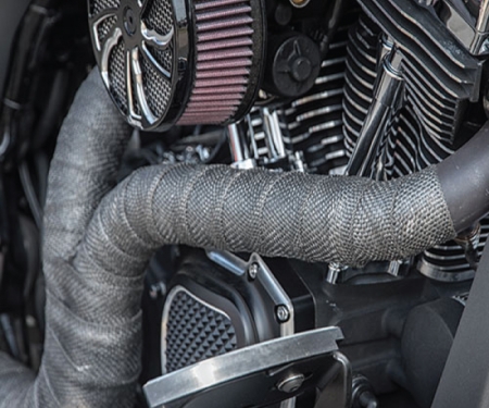 Insultherm header wrap in use in engine Insultherm header wrap in use in engine