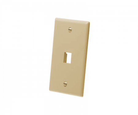 1-Port Keystone Wall Plate, ivory 1-Port Keystone Wall Plate, ivory