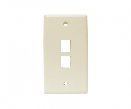 2-Port Keystone Wall Plate, almond 2-Port Keystone Wall Plate, almond