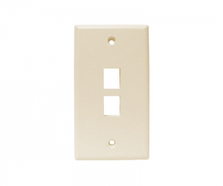 2-Port Keystone Wall Plate, ivory 2-Port Keystone Wall Plate, ivory