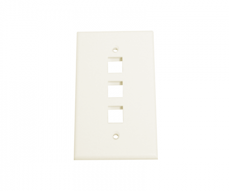3-Port Keystone Wall Plate, almond 3-Port Keystone Wall Plate, almond