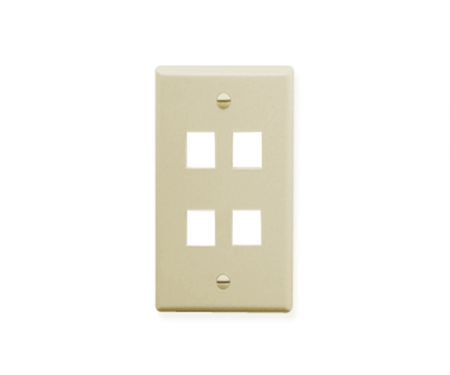 4 Keystone port wall plate in almond 4 Keystone port wall plate in almond