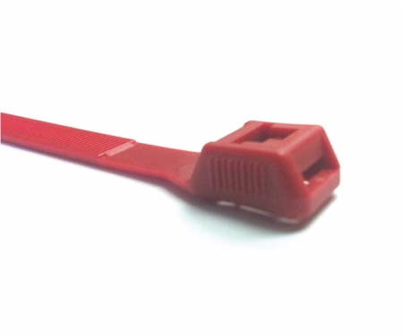 Low profile zip tie, red color