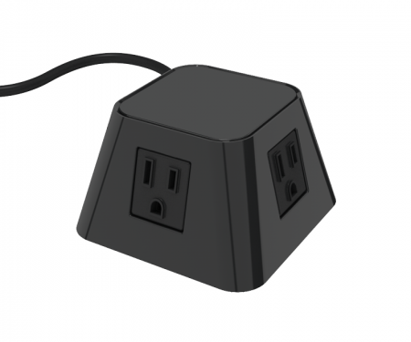 Black mold with black top Moire top power and data grommet with 4 a/c power and 72