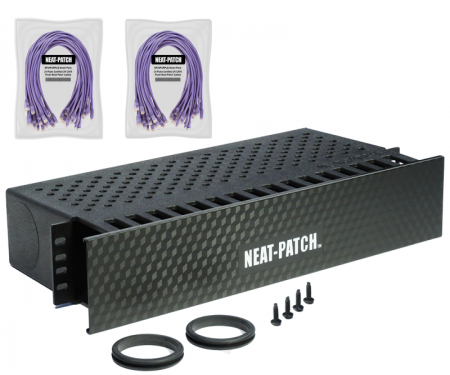 Neat Patch Cable Manager Kit, 48 x 2' Purple Cables