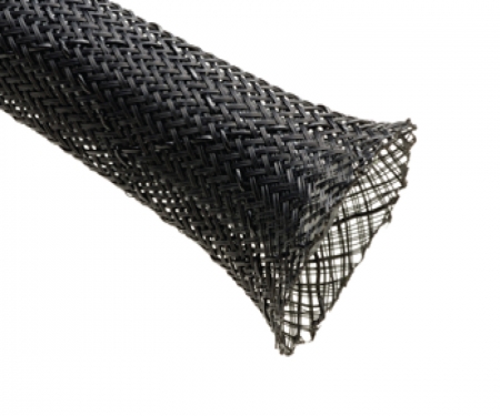 Non-skid black braided sleeving