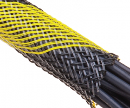 Non-skid, safety stripe braided sleeving