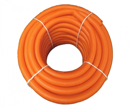 Orange split wire loom tubing with pre-cut sections Orange split wire loom tubing with pre-cut sections