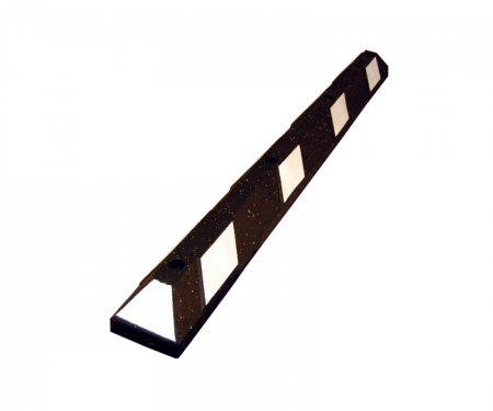 Park It rubber parking stops, 6' Long, White/Black