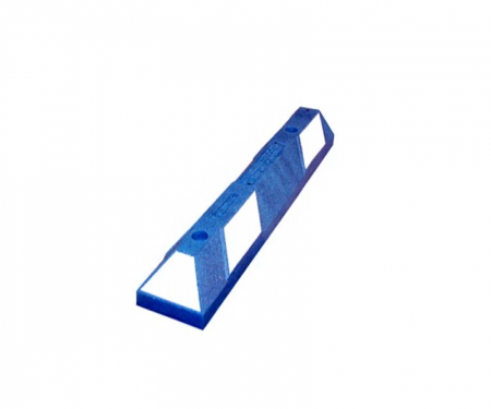 Park It rubber parking stops, 3' Long, White/Blue