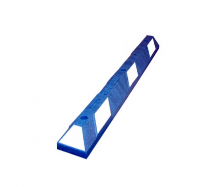 Park It rubber parking stops, 4' Long,White/Blue