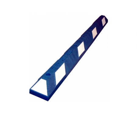 Park It rubber parking stops, 6' Long, White/Blue