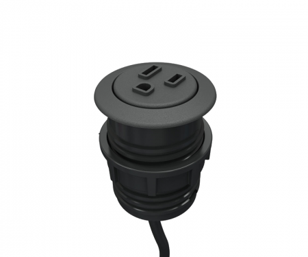 Black pepper round grommet with 1 AC power and 120 Black pepper round grommet with 1 AC power and 120