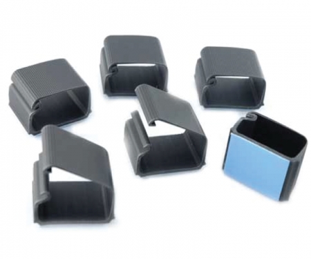 Black Plastic Wire Clips - 6 Clips Per Pack