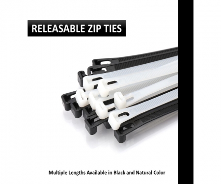 Reusable Zip Ties, Trigger Releasable Cable Ties