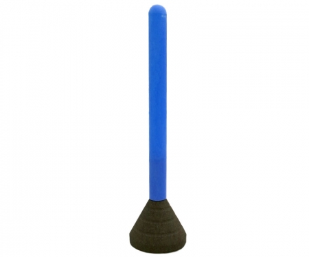 blue plastic bollard post mounted on heavy black rubber base blue plastic bollard post mounted on heavy black rubber base