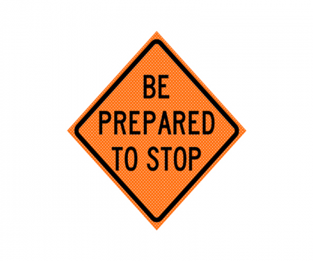 JBC roll up road work warning sign, 