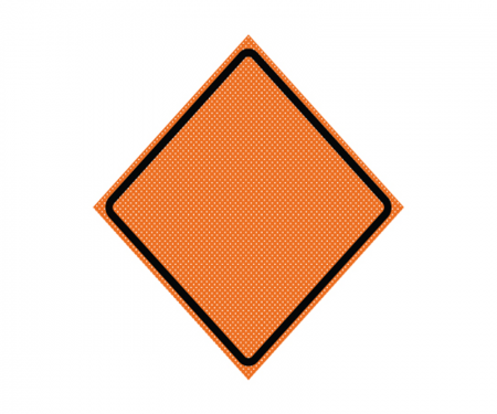 JBC blank  safety sign, mesh, Orange