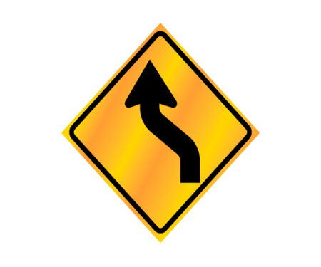 JBC roll up signage, curves rleft image, reflective, Yellow
