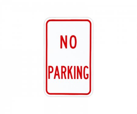 Rubberform aluminum no parking sign