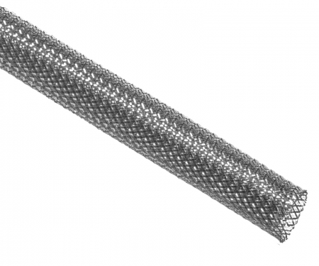 Mylar braided sleeving, silver color