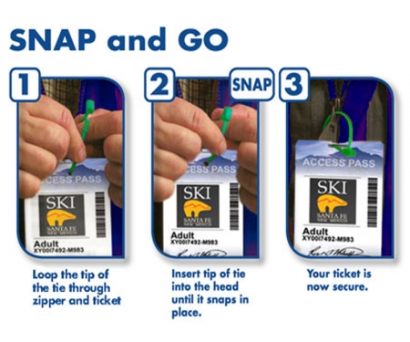 Instruction for using ski tag ties Instruction for using ski tag ties