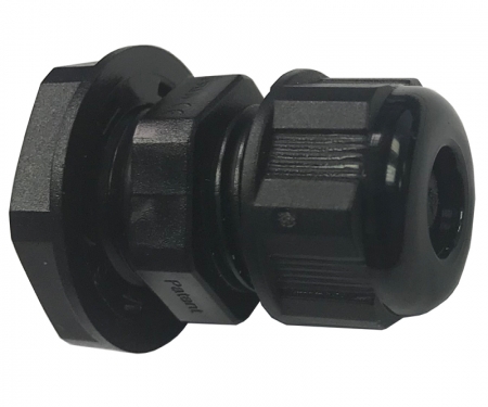 Black straight nylon cable gland Black straight nylon cable gland