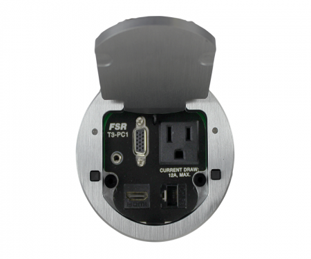 t3-pc-1d table boxes fsr 2 button round aluminum