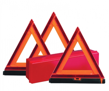 Warning triangles for road emergency Warning triangles for road emergency