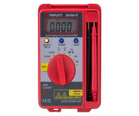 Triplett pocket sized digital multimeter model 2030, tl-2030
