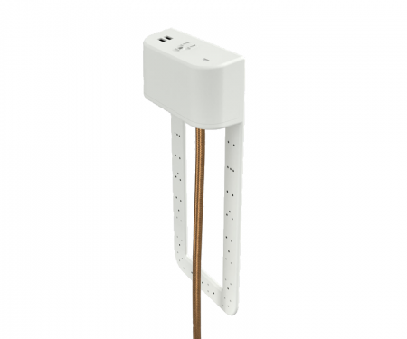 Tully in furniture charging hub 9 inch tail fog plastic with brass braided cord
