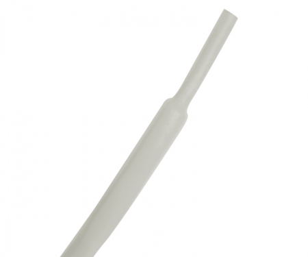 Cut lengths of 2:1 heat shrink tubing, white