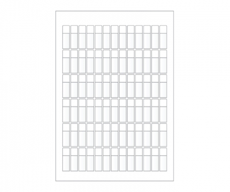 0.5 inch by 0.5 inch zip tape label sheet