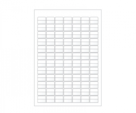 1 inch by 0.34 inch zip tape label sheet