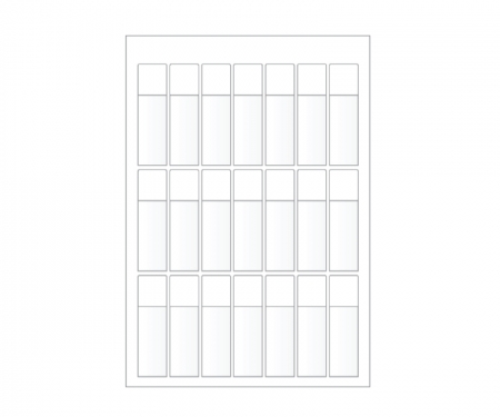 1 inch by 0.97 inch ziptape label sheet