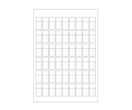 0.80 inch by 0.50 inch zip tape label sheet