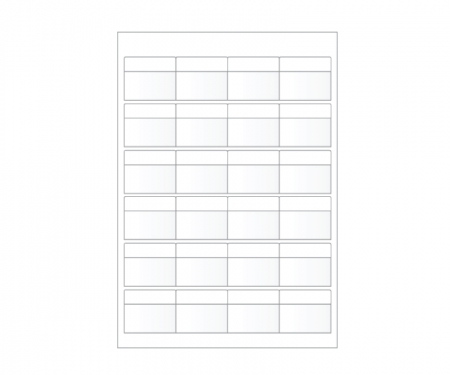 2 inch by 0.5 inch zip tape label sheet